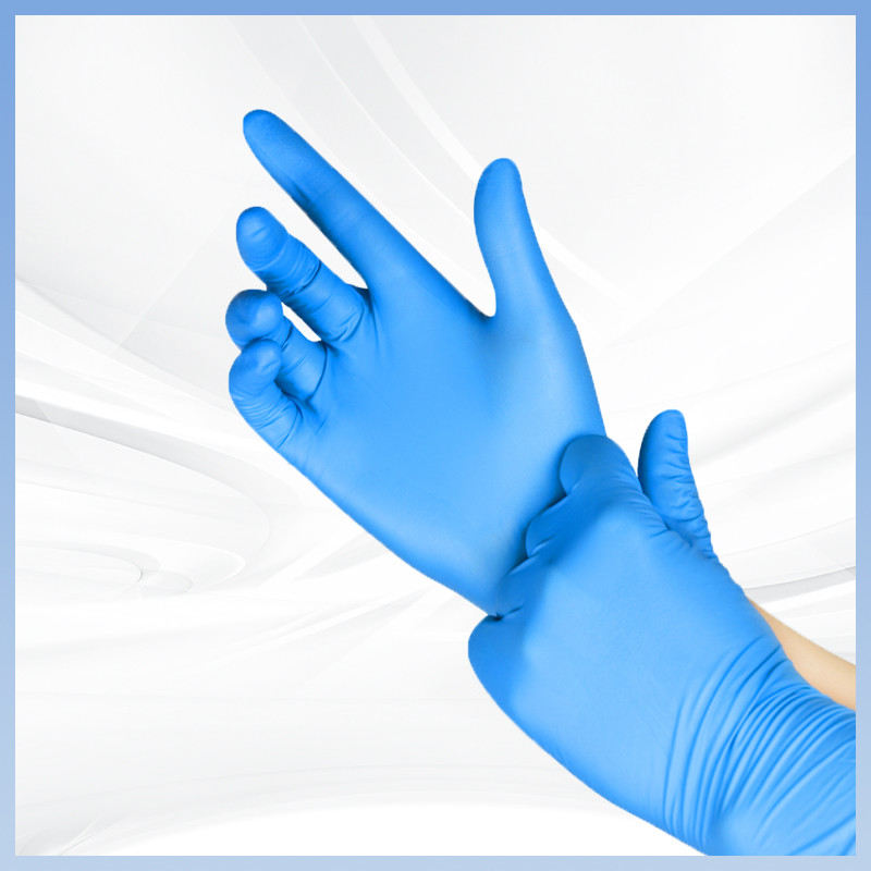 Guanti sintetici blu a 9 pollici eliminabili del nitrile resistenti ai prodotti chimici adatti per varie occasioni quale Foo