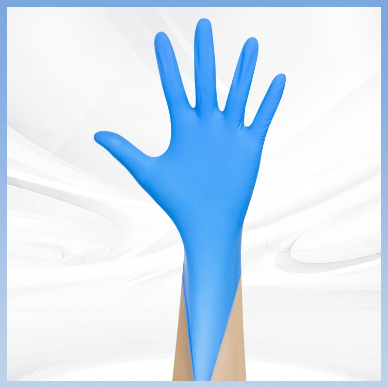 Guanti sintetici blu a 9 pollici eliminabili del nitrile resistenti ai prodotti chimici adatti per varie occasioni quale Foo