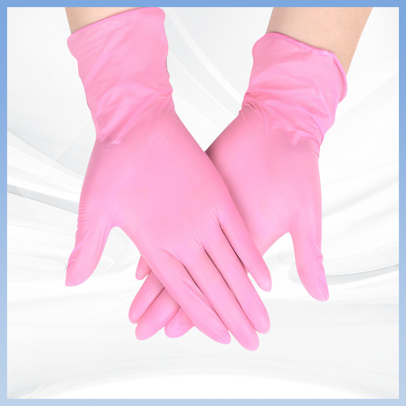 Protezione ambientale Guanti monouso in PVC per guanti in PVC rosa confortevoli e per l'automobile