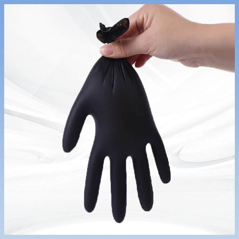 Anti-punzione guanti monouso in PVC facile da maneggiare per animali colore nero