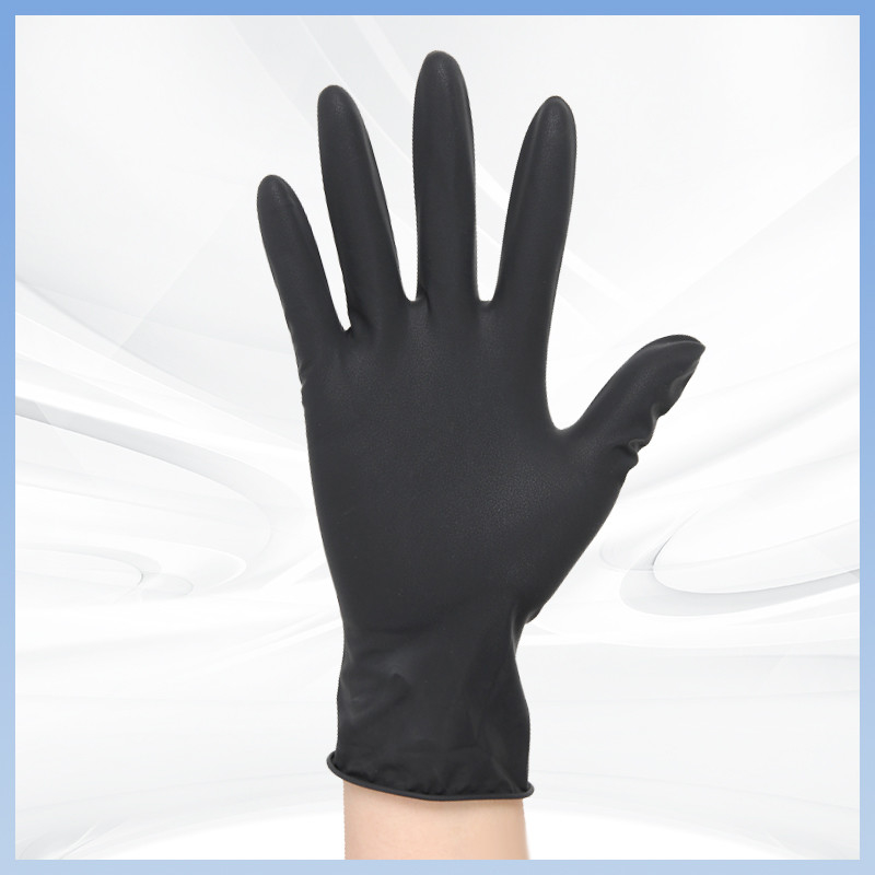 Fingeri neri Anti-slip Guanti a mano in lattice naturale Ricamo per tatuaggi Trasformazione alimentare Guanti a nitrile sicuri