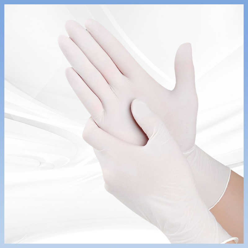 Guanti in lattice bianco OEM flessibili e durevoli: guanti in lattice usa e getta per uso e protezione prolungati