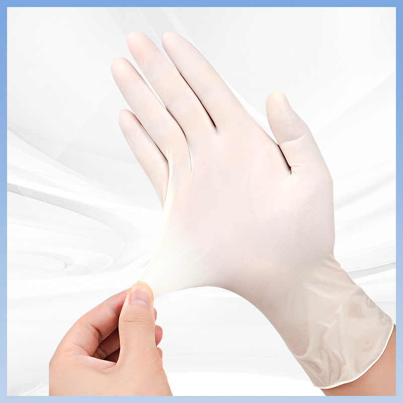 Guanti in lattice bianco OEM flessibili e durevoli: guanti in lattice usa e getta per uso e protezione prolungati