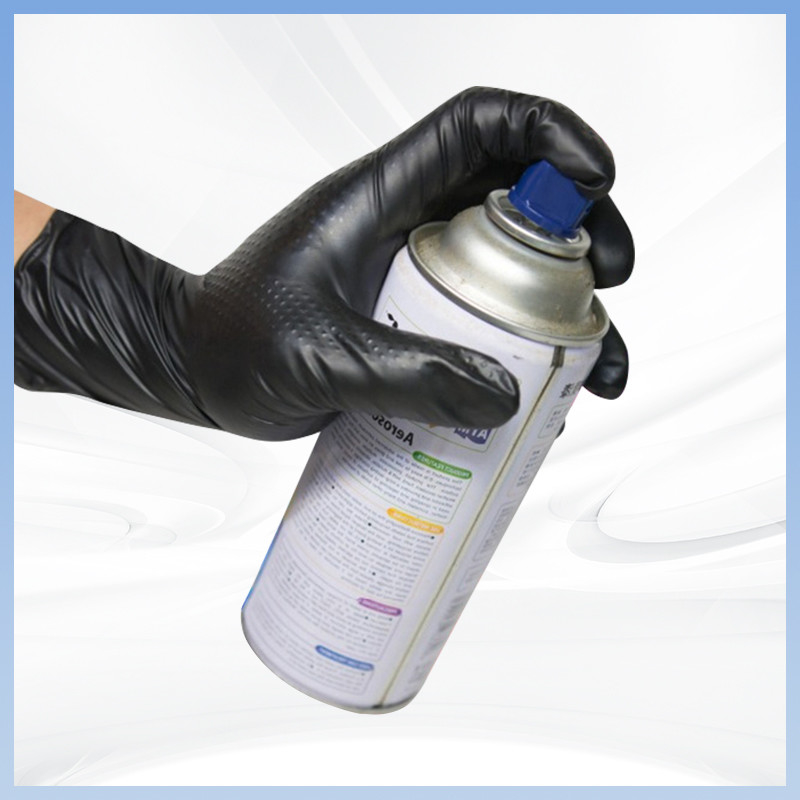 Diamante nero Disposable Nitrile Gloves Powder-free Spessore nero lavoro protettivo giornaliero Disposable Nitrile Glo