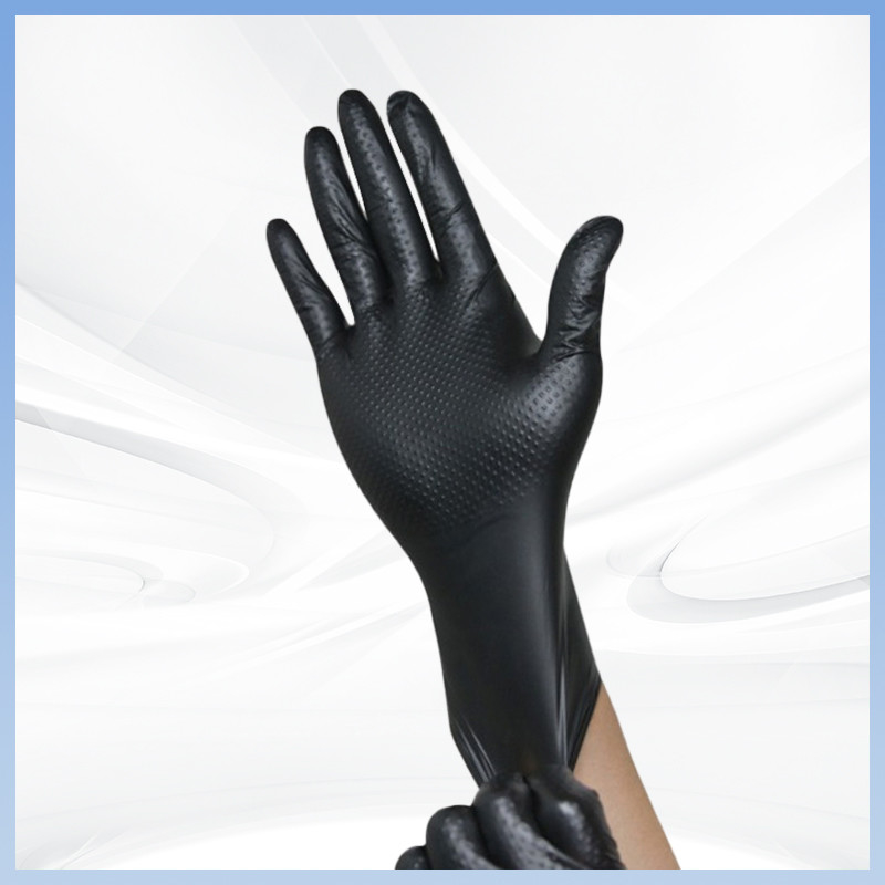 Diamante nero Disposable Nitrile Gloves Powder-free Spessore nero lavoro protettivo giornaliero Disposable Nitrile Glo